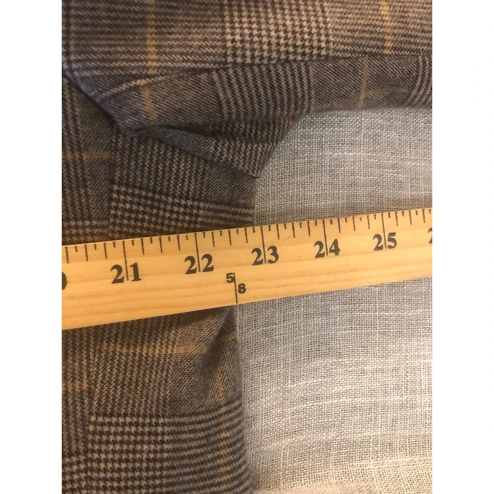 Jachs Tailoring Blazer 46R Brown Plaid Fabric Suit Coat Jacket Business Casual